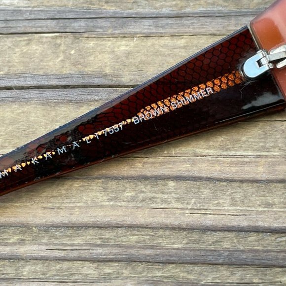 Norma Kamali Women Eyeglasses/Sunglasses Frame Brown Shimmer Handmade in China - Picture 9 of 12